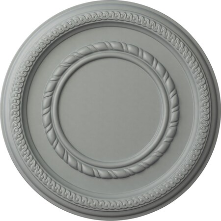 Ekena Millwork Federal Roped Small Ceiling Medallion (Fits Canopies up to 6"), 12 5/8"OD x 1 1/8"P, Primed White CM12FE
